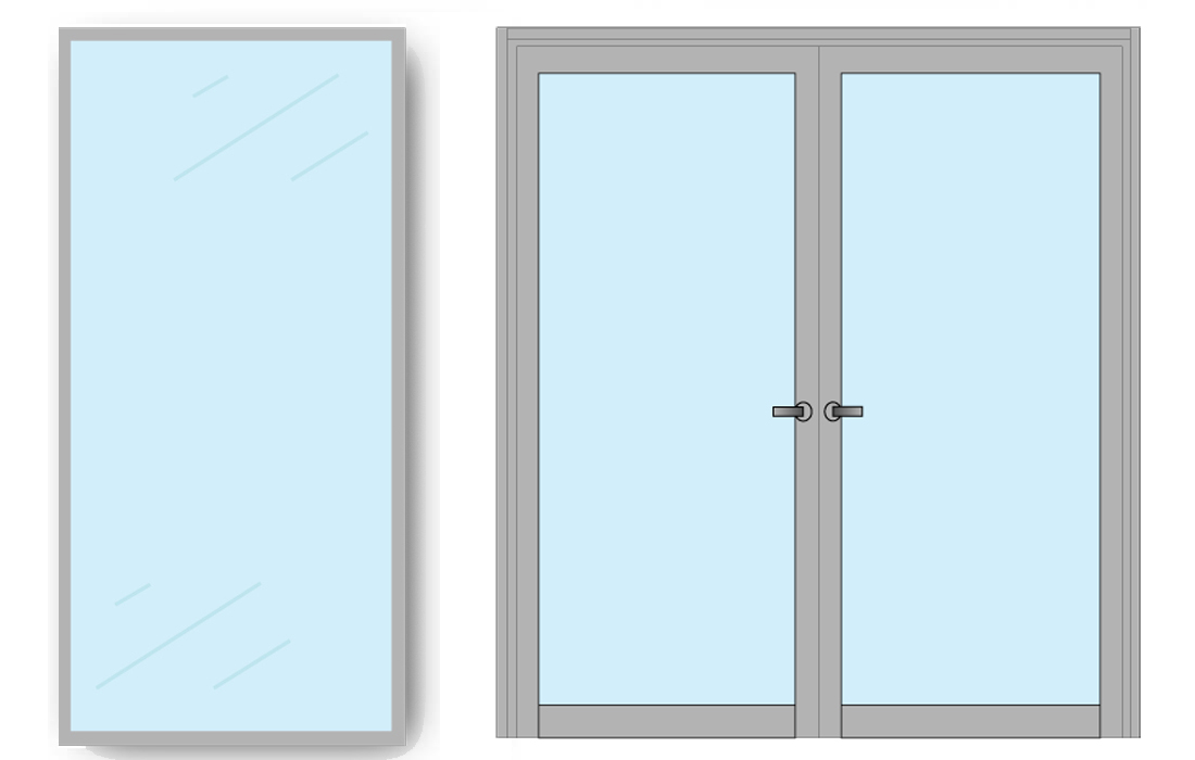  double glass entry door parts