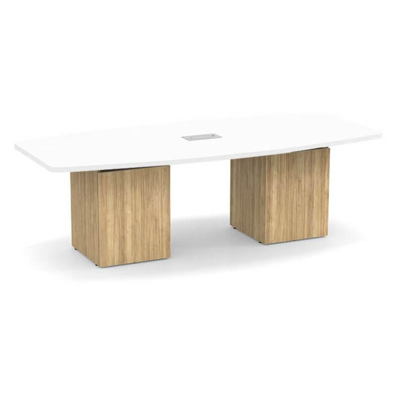 Boat shape white top aspen base