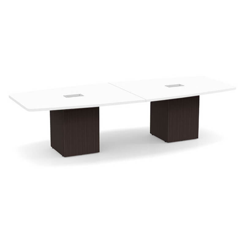Boat shape white top espresso base 1