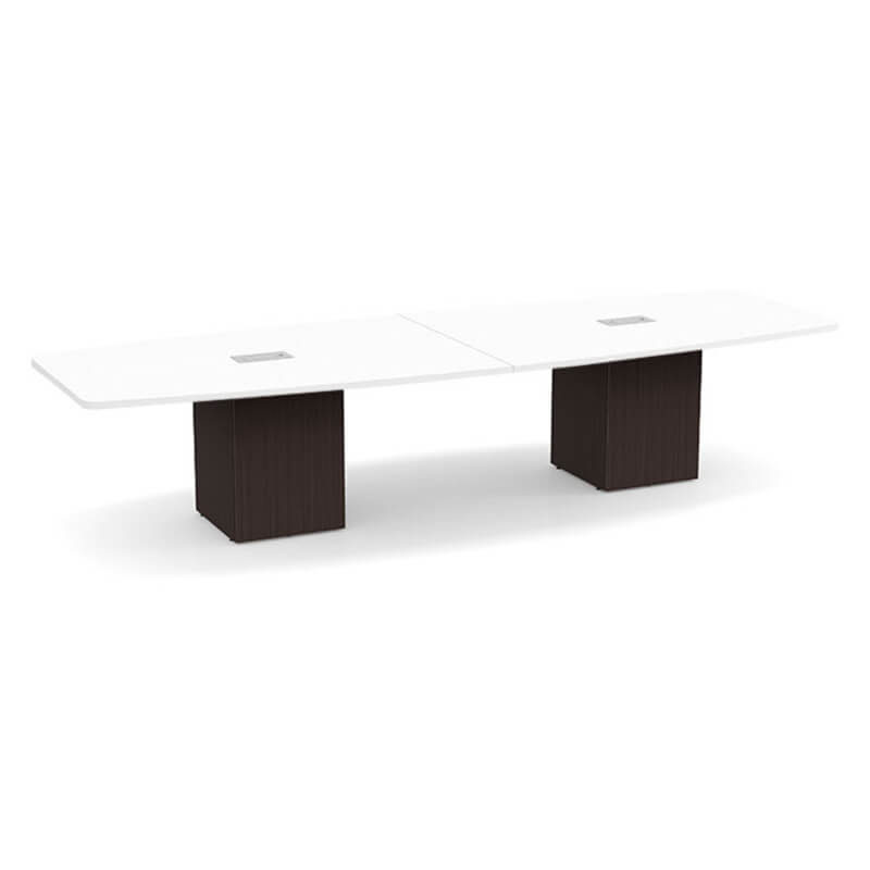 Boat shape white top espresso base 2