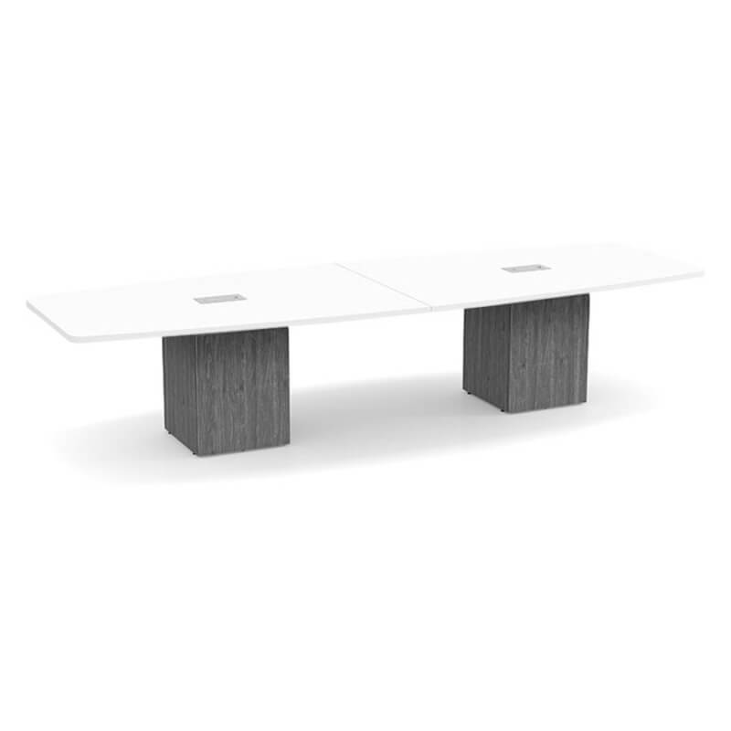 Boat shape white top gray base 2