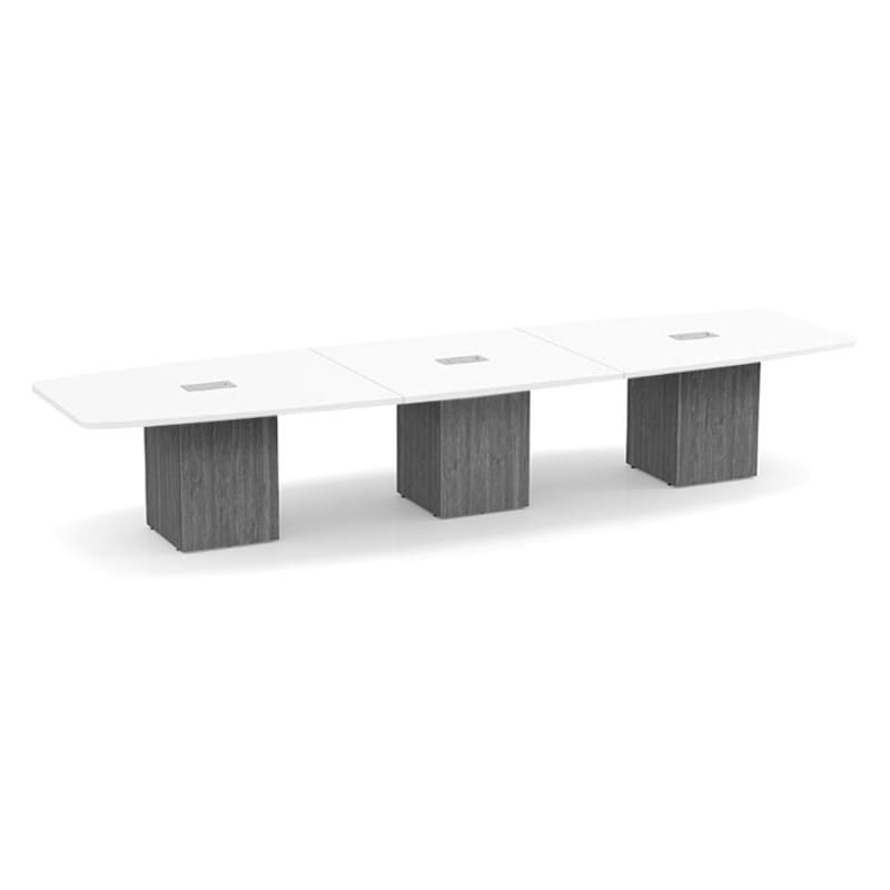 Boat shape white top gray base 3