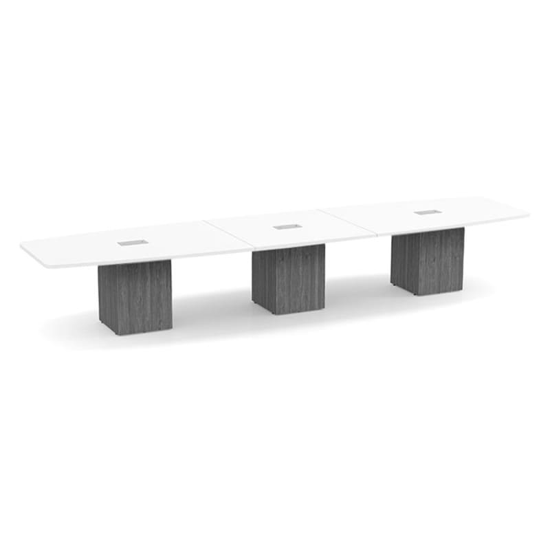 Boat shape white top gray base 4