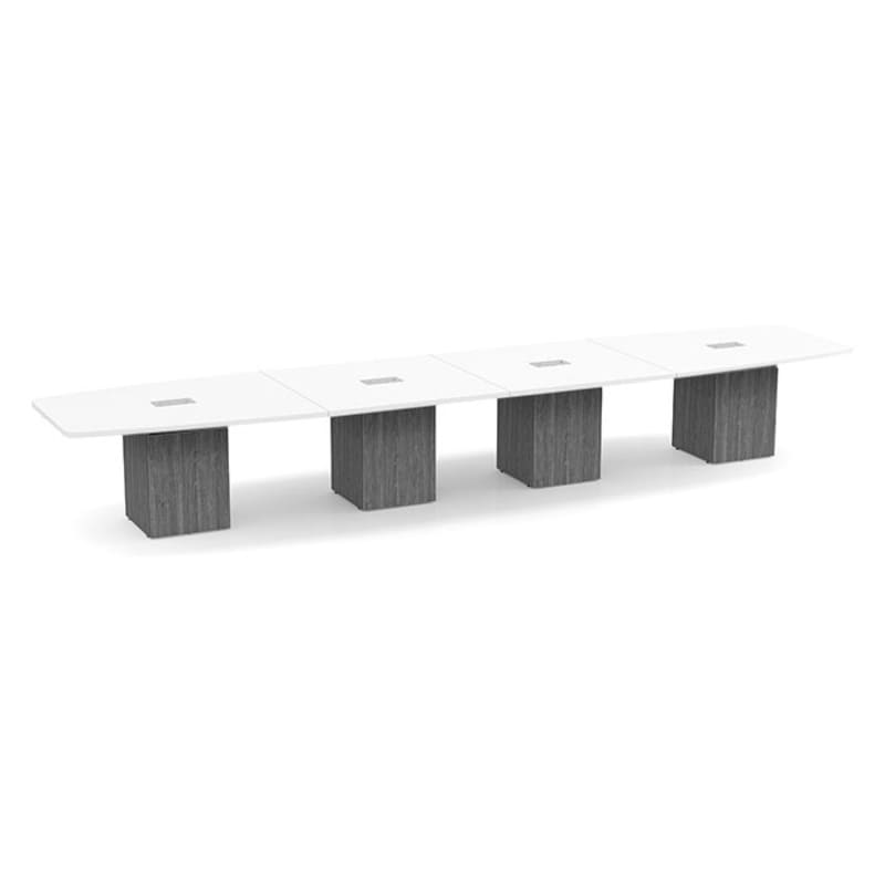 Boat shape white top gray base 5
