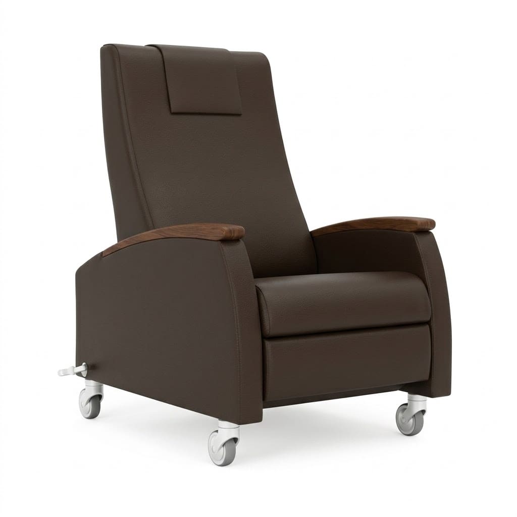 Dynacure motion recliner casters chocolate