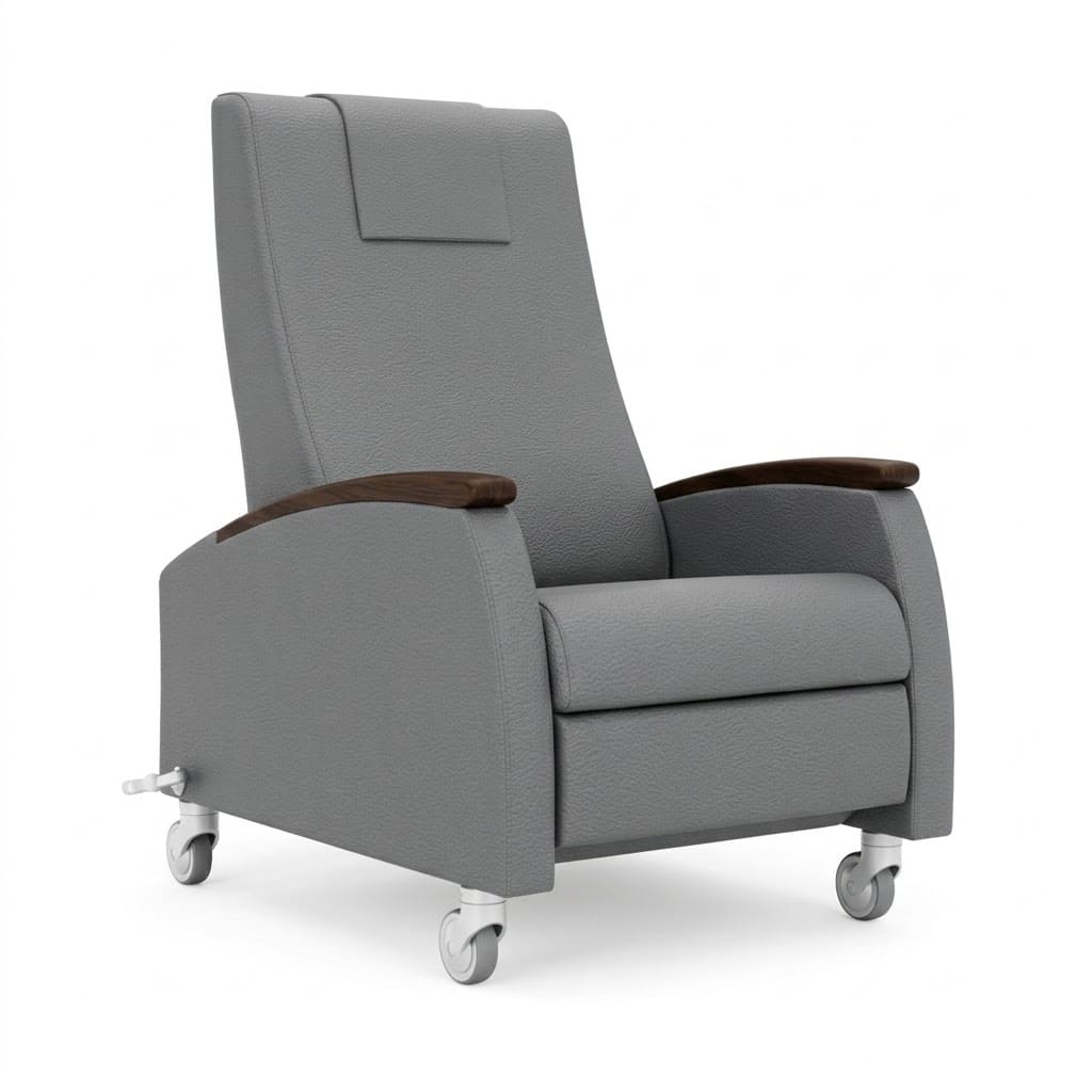 Dynacure motion recliner casters cool grey