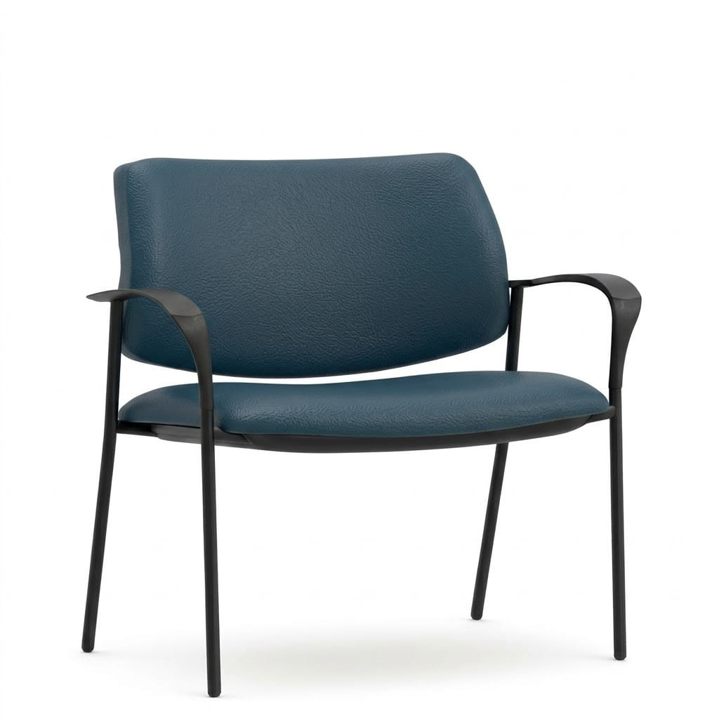 Reception chairs standard legs navy