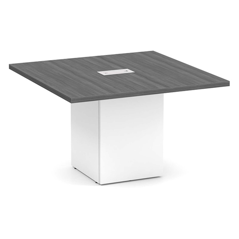 Square Table Coastal Gray White Base 1