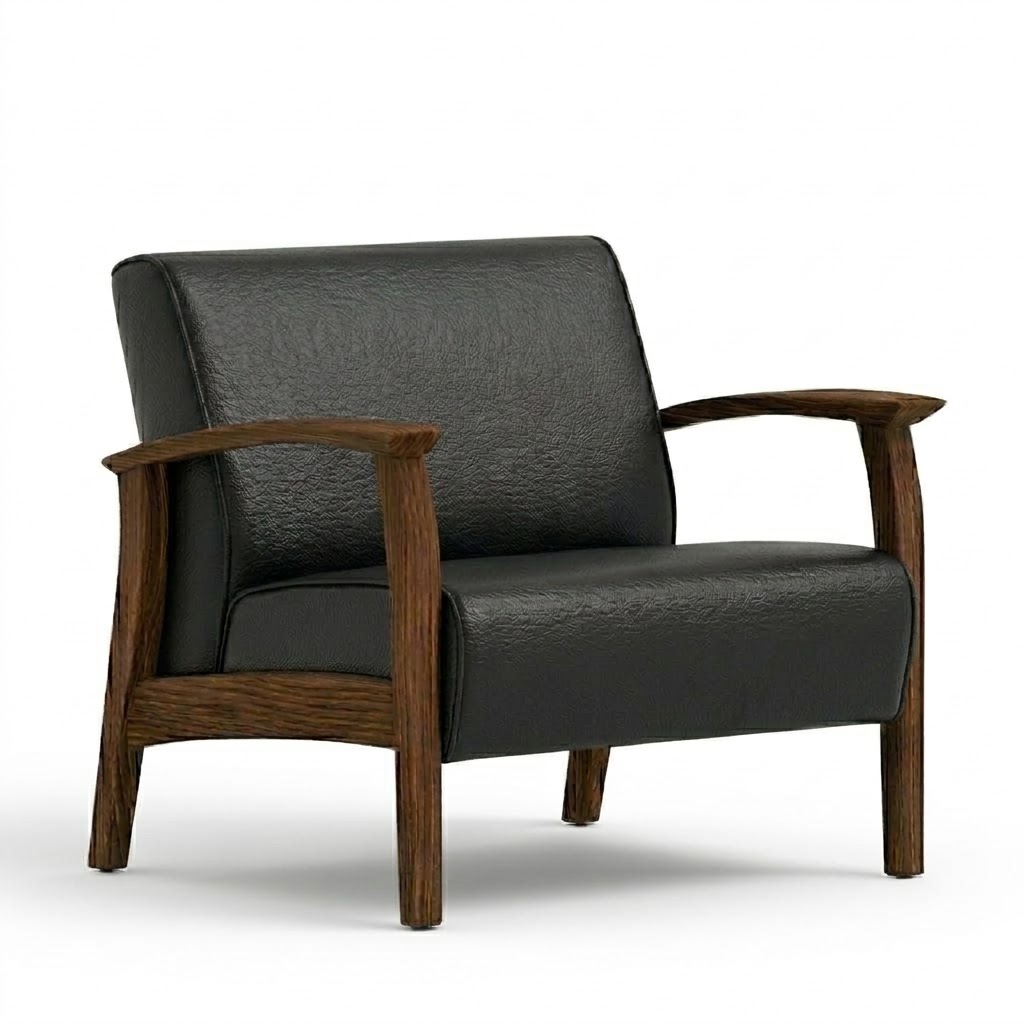 Bariatric armchair open arms black 3