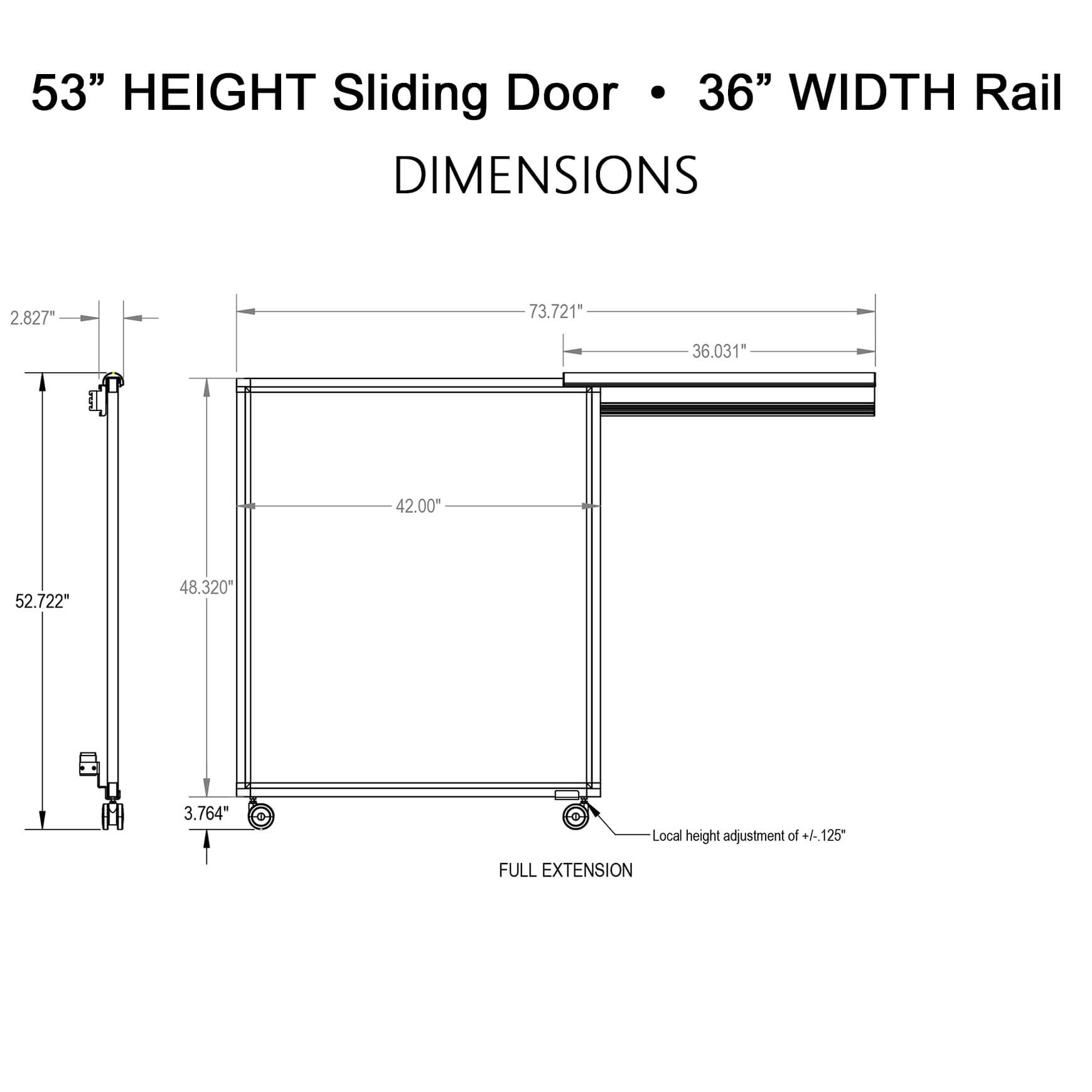 Ao2 cubicle door 53h 36w