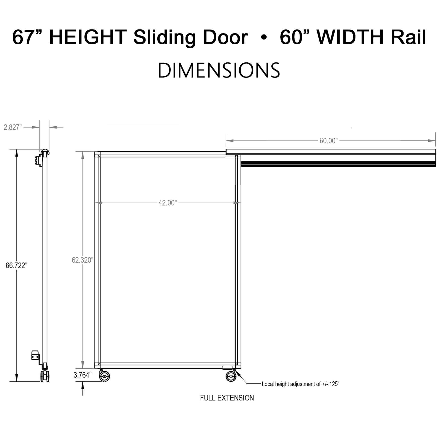 Ao2 cubicle door 67h 60w