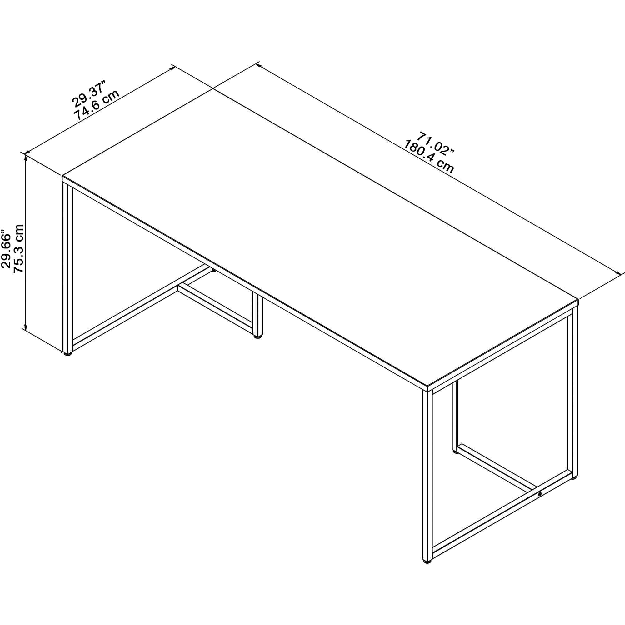 Straight computer desk dimensions