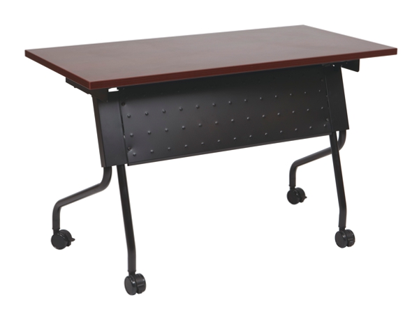 Folding training table 48x18 mahogany black Folding training table 48x18 mahogany black