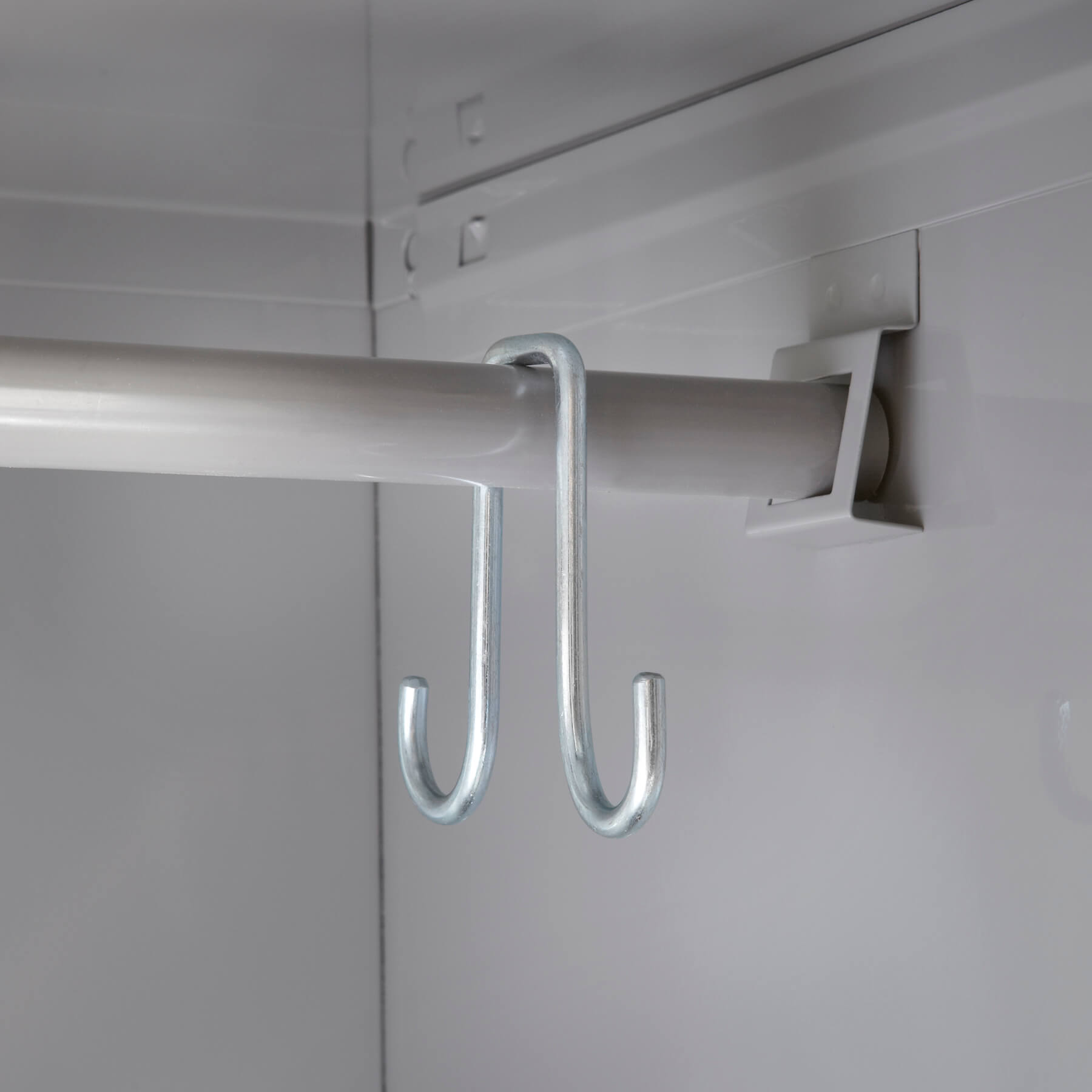 Metal storage locker hook