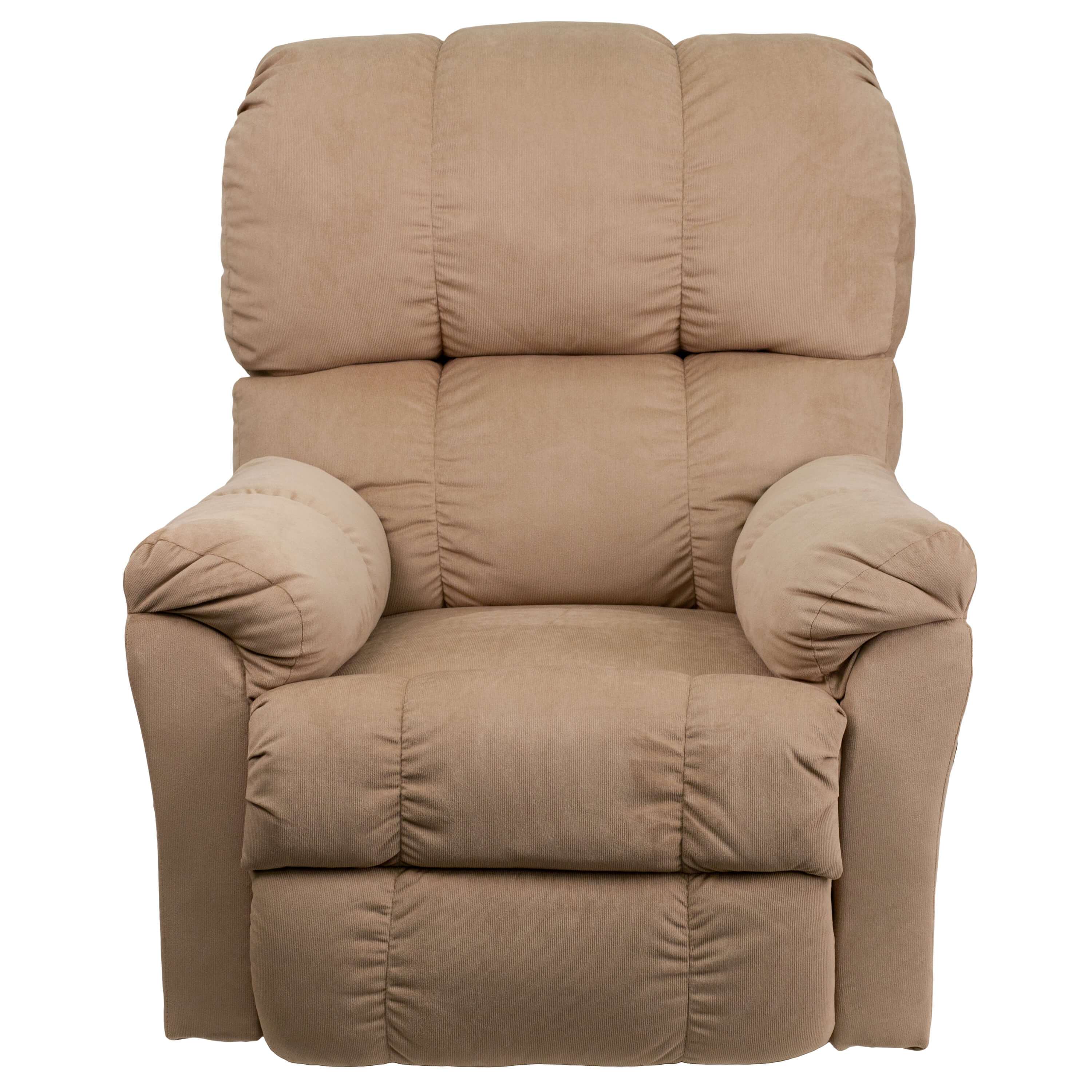 Microfiber recliner front view 1