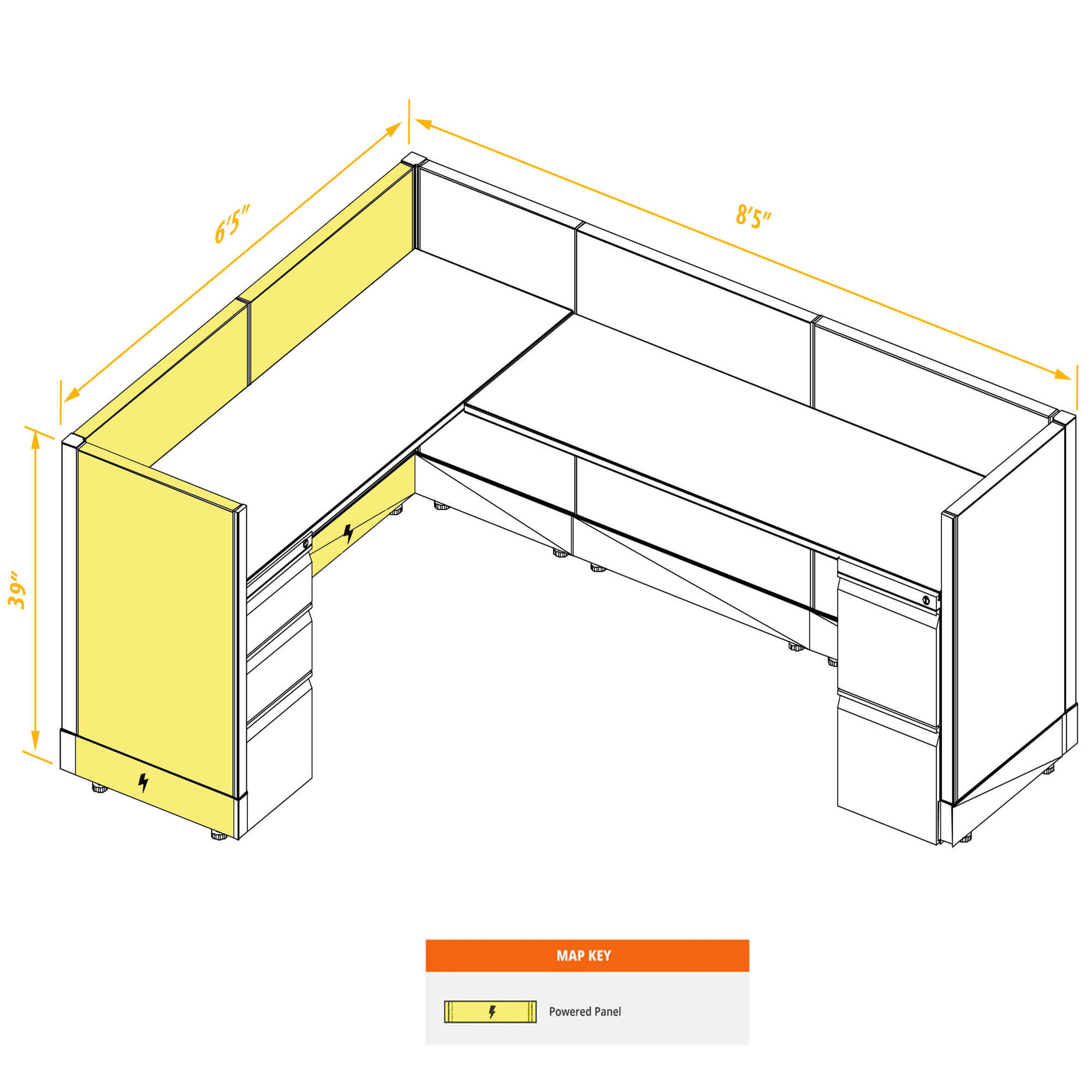 Modular furniture CUB 1 39 P 68 PSO