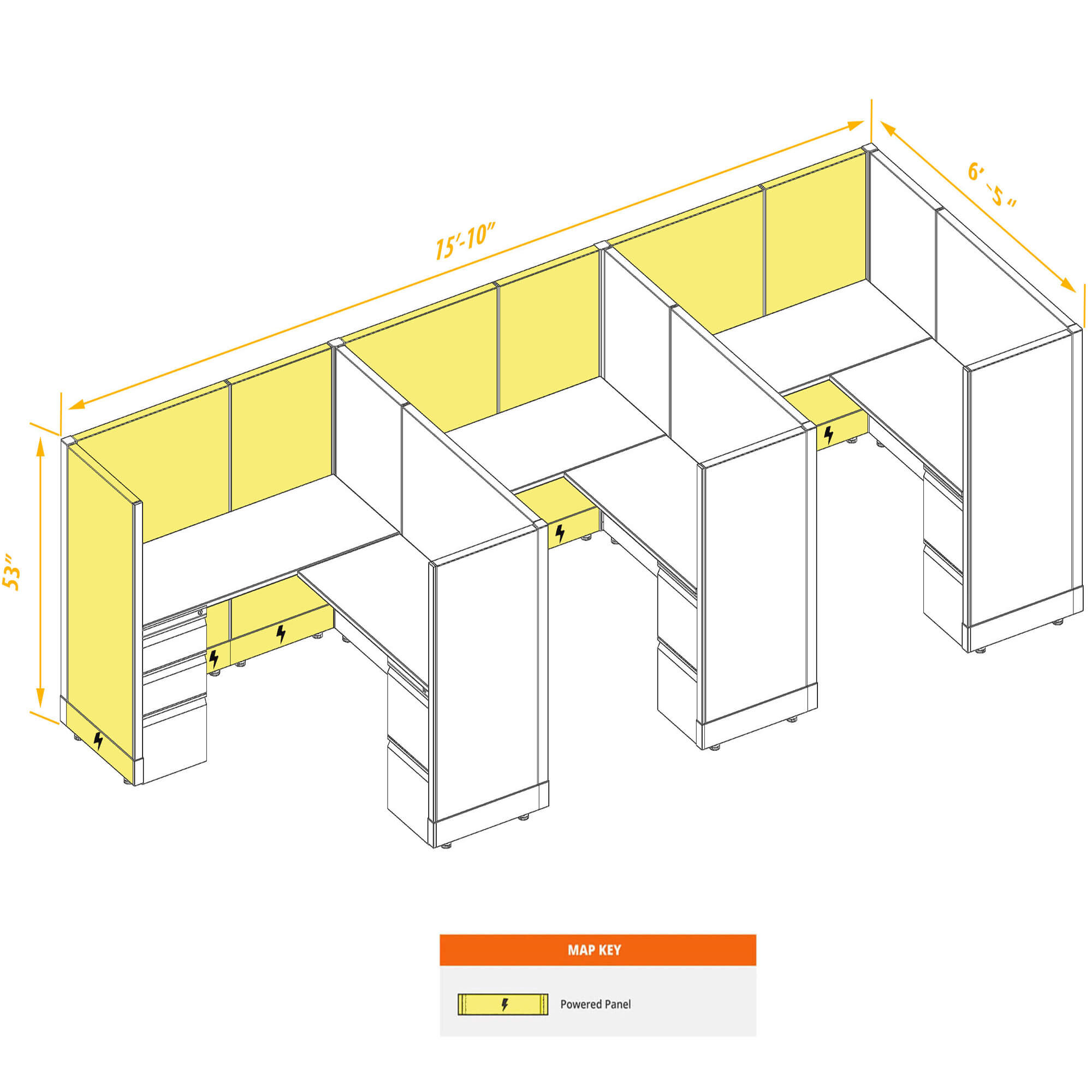 Modular furniture CUB 3 53 P 56 PSO