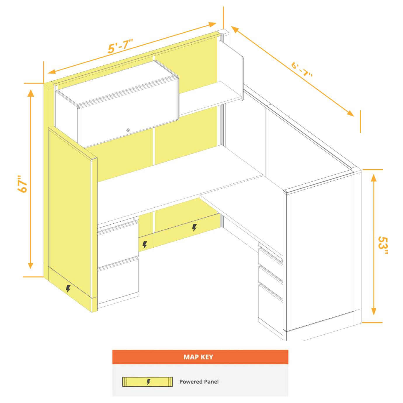 Modular furniture CUB 1 53 67 P 56 PSO2