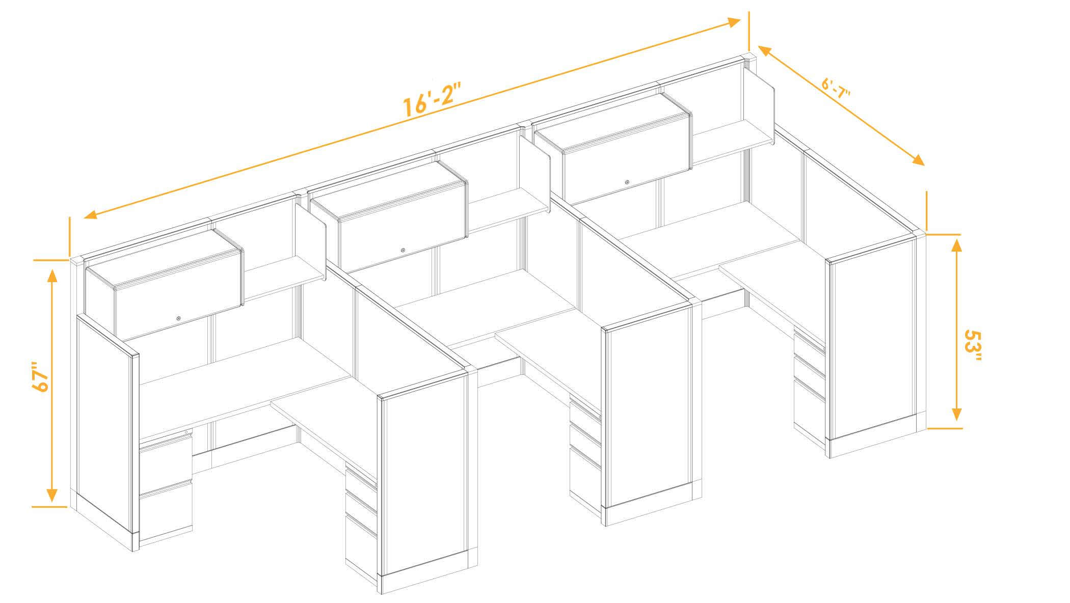 Office workstations CUB 3 53 67 56 PSO2