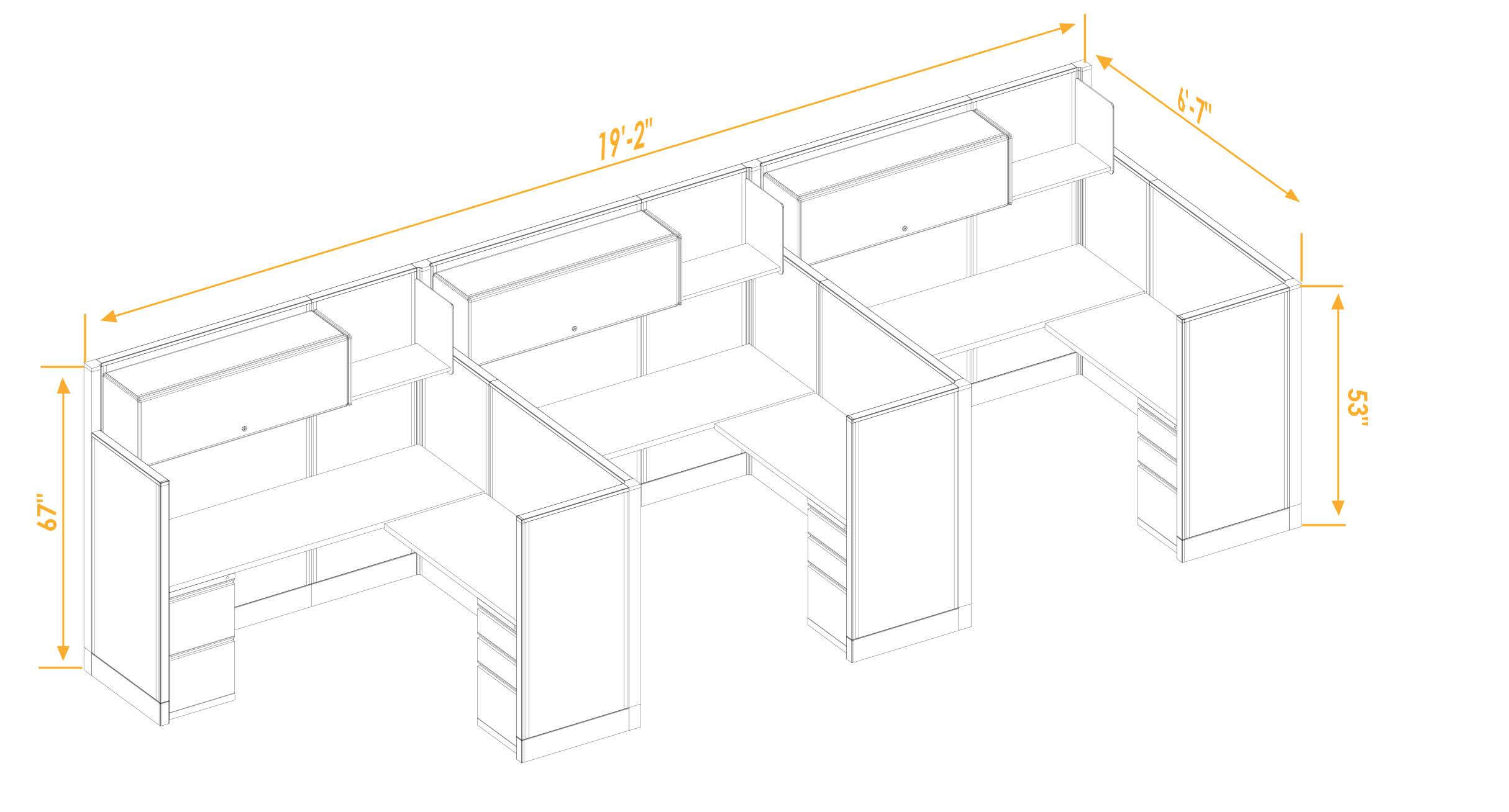 Office workstations CUB 3 53 67 66 PSO2