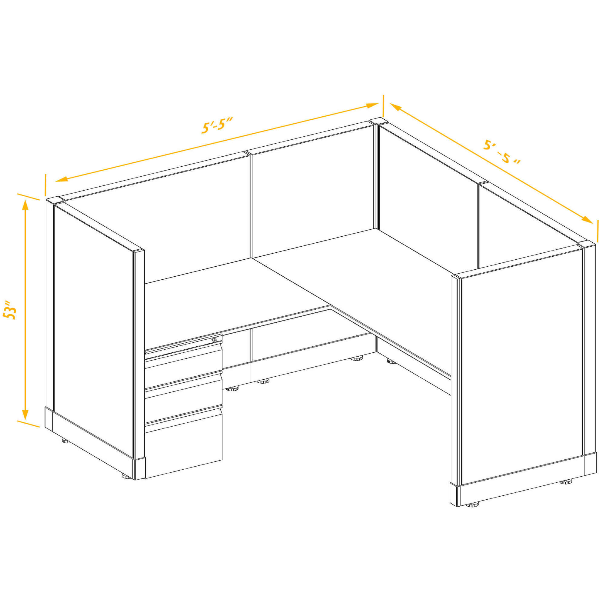 Office workstations CUB 1 53 55 PSO