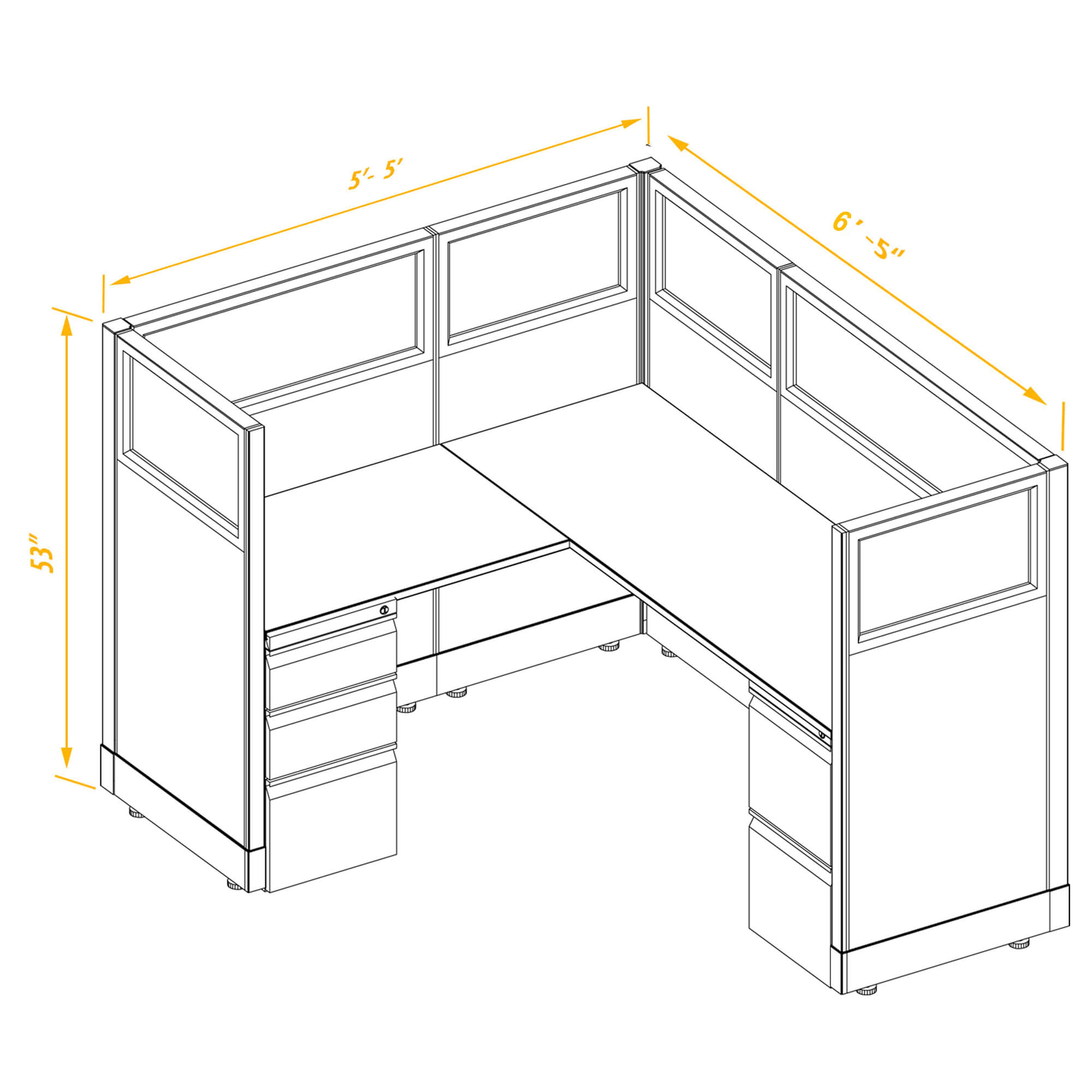 Office workstations CUB 1 53 56 G A PSO