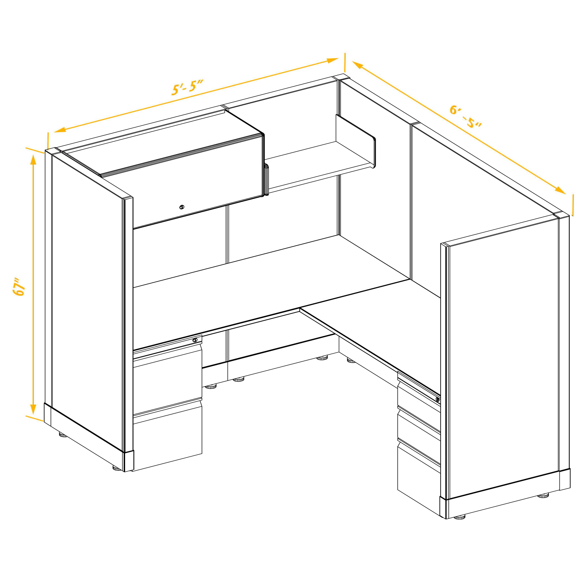 Office workstations CUB 1 67 56 PSO 1