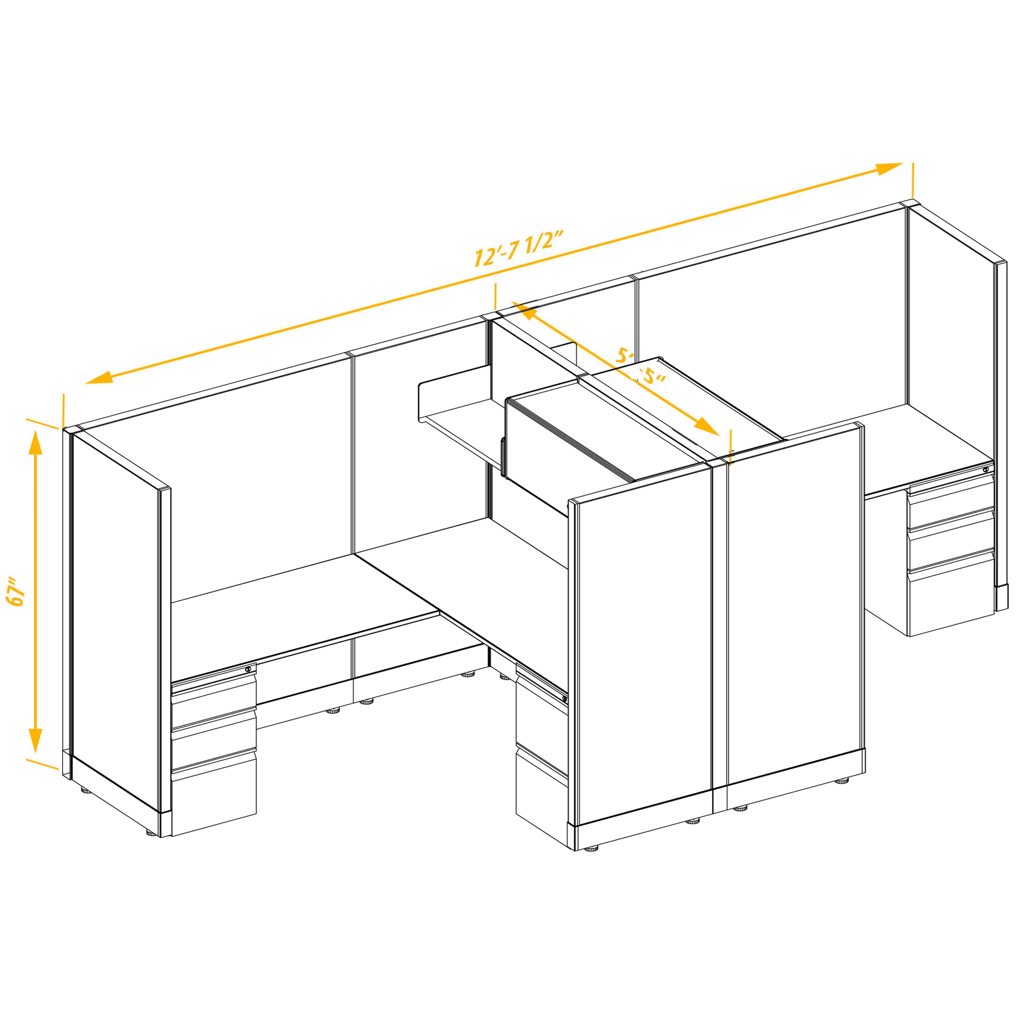 Office workstations CUB 2a 67 56 PSO 1