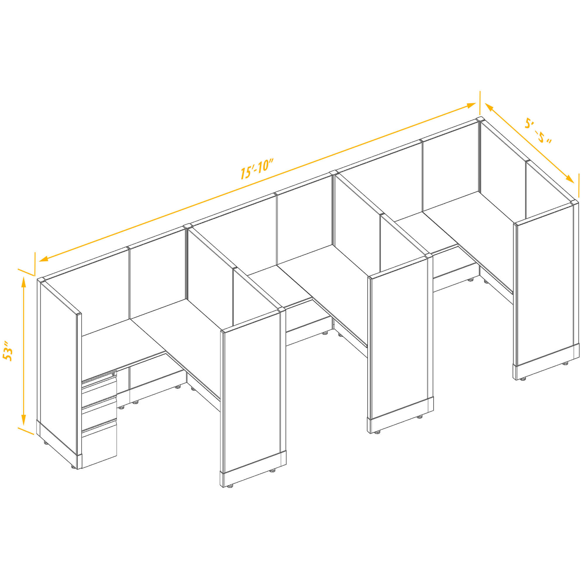 Office workstations CUB 3 53 55 PSO