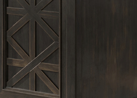 Raised criss cross detailed inlay