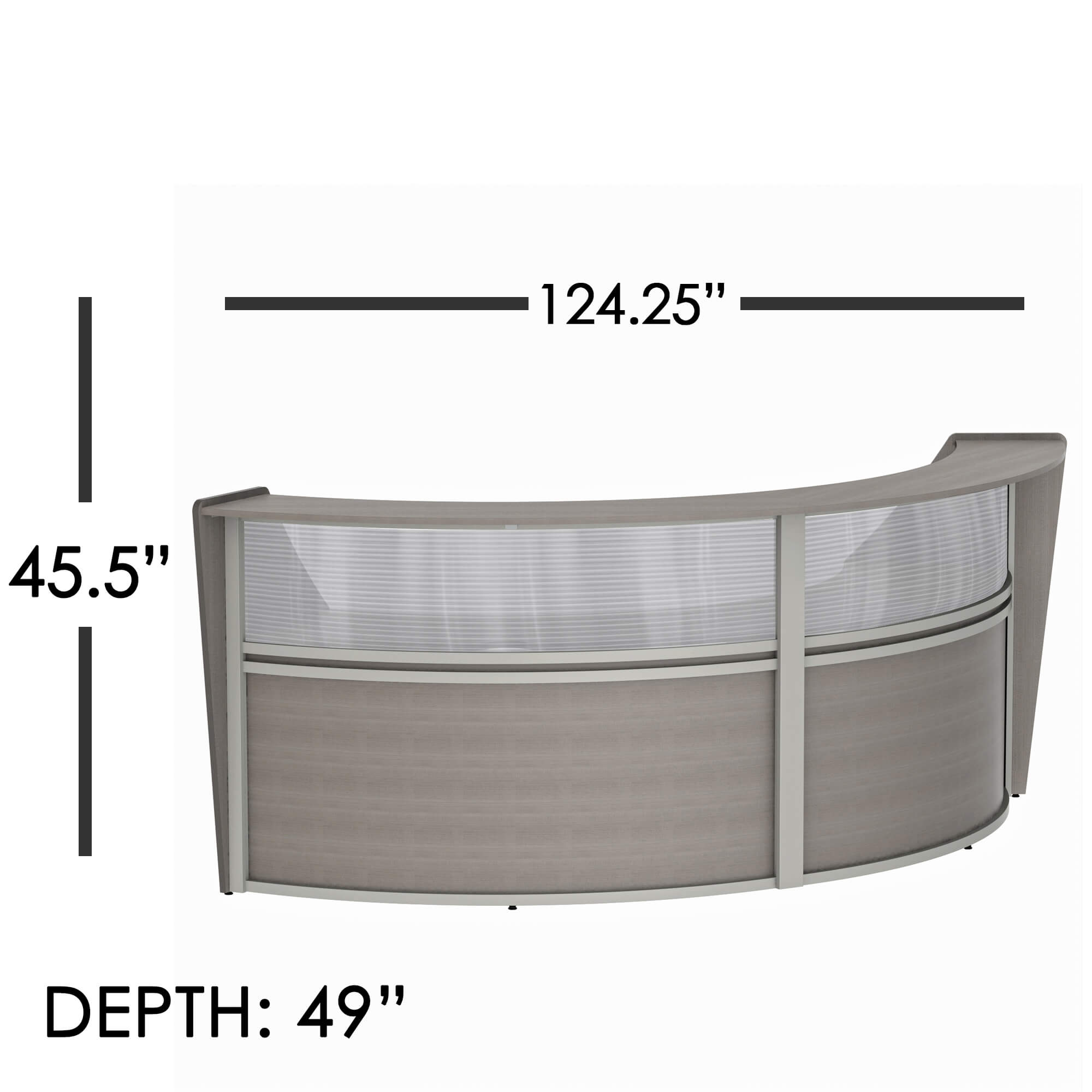 Li1 modern reception desk dimensions