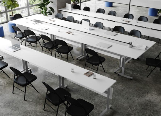 Training table with t leg 5x2 white grey 3 Training table with t leg 5x2 white grey 3