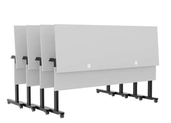 Training table with t leg 6x2 gray black 11