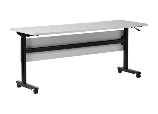 Training table with t leg 6x2 gray black 5