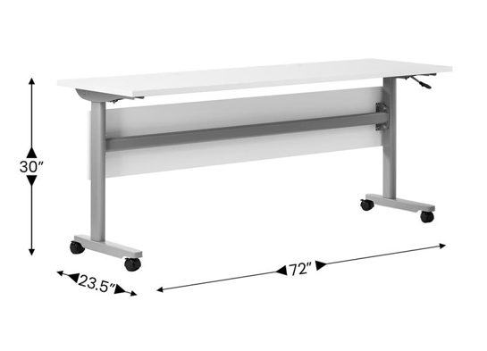 Training table with t leg 6x2 white gray 6 Training table with t leg 6x2 white gray 6
