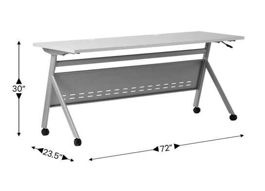 Training table with x leg 6x2 gray gray 6 Training table with x leg 6x2 gray gray 6
