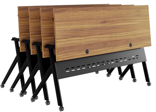 Training table with x leg 6x2 walnut blck 11 Training table with x leg 6x2 walnut blck 11