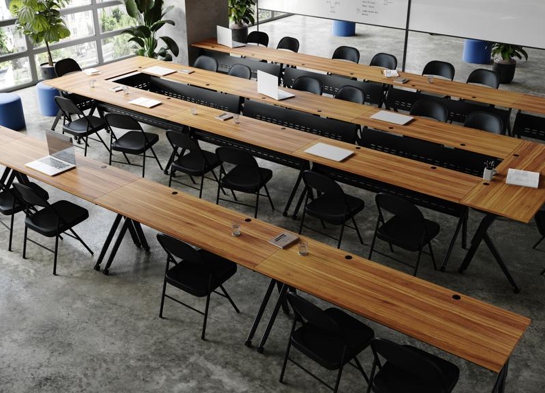 Training table with x leg 6x2 walnut blck 3 Training table with x leg 6x2 walnut blck 3