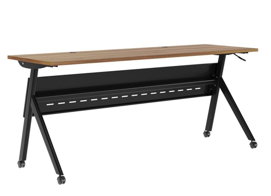 Training table with x leg 6x2 walnut blck 5 Training table with x leg 6x2 walnut blck 5