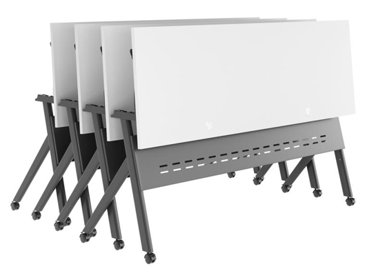 Training table with x leg 6x2 white gray 11 Training table with x leg 6x2 white gray 11