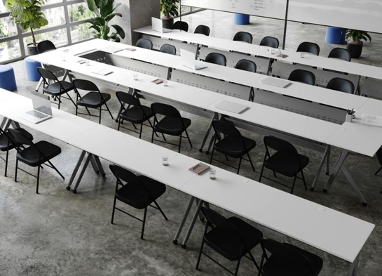 Training table with x leg 6x2 white gray 3 Training table with x leg 6x2 white gray 3