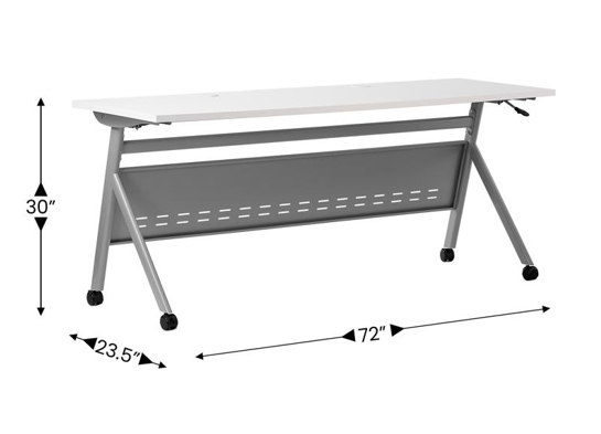 Training table with x leg 6x2 white gray 6 Training table with x leg 6x2 white gray 6