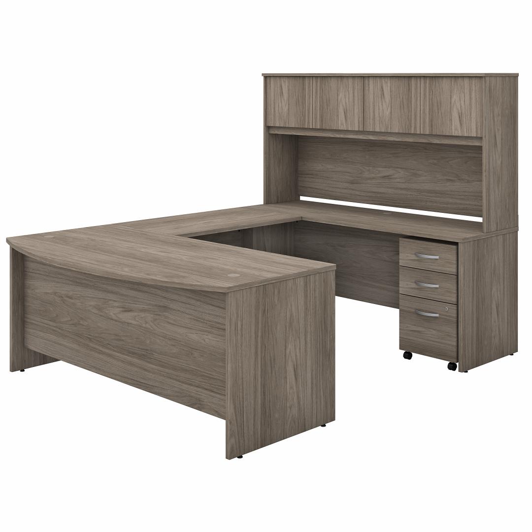 U shaped desk with hutch CUB STC003MHSU FBB